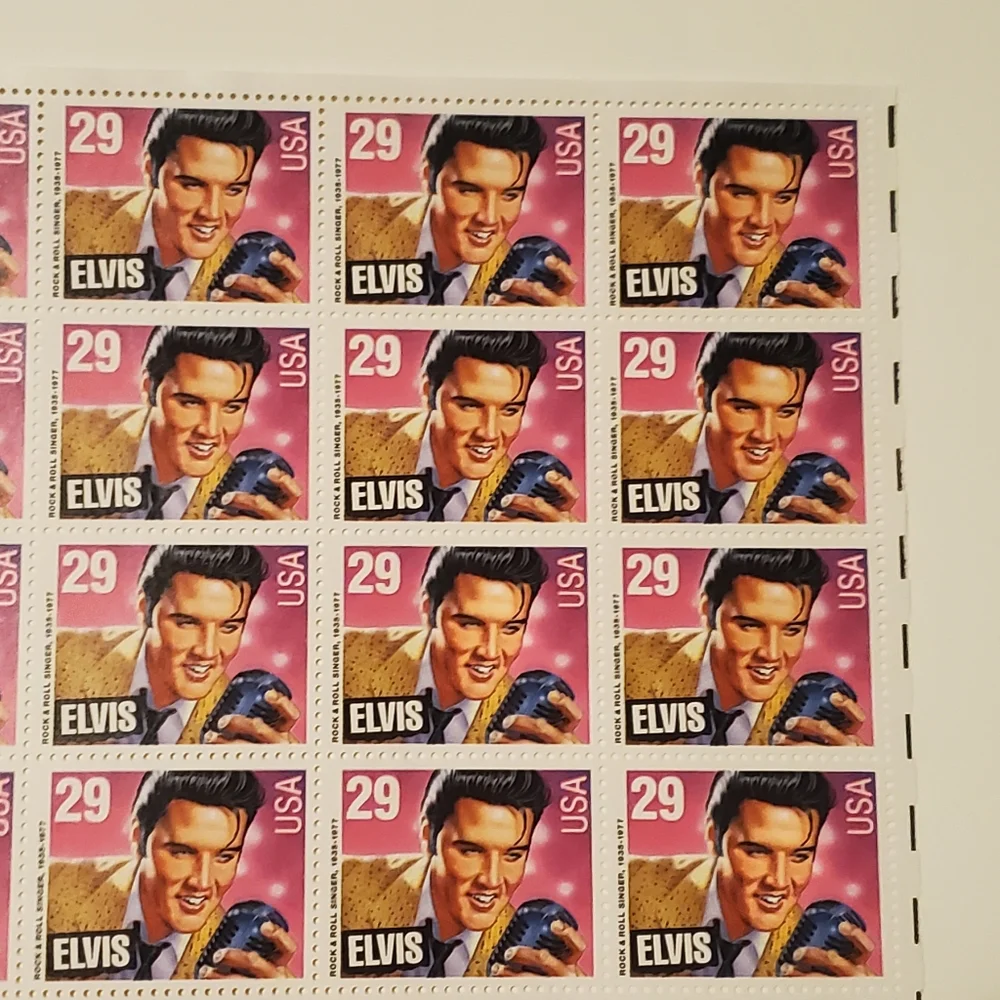USPS 1992 Commemorative Elvis Presley Stamp Sheet